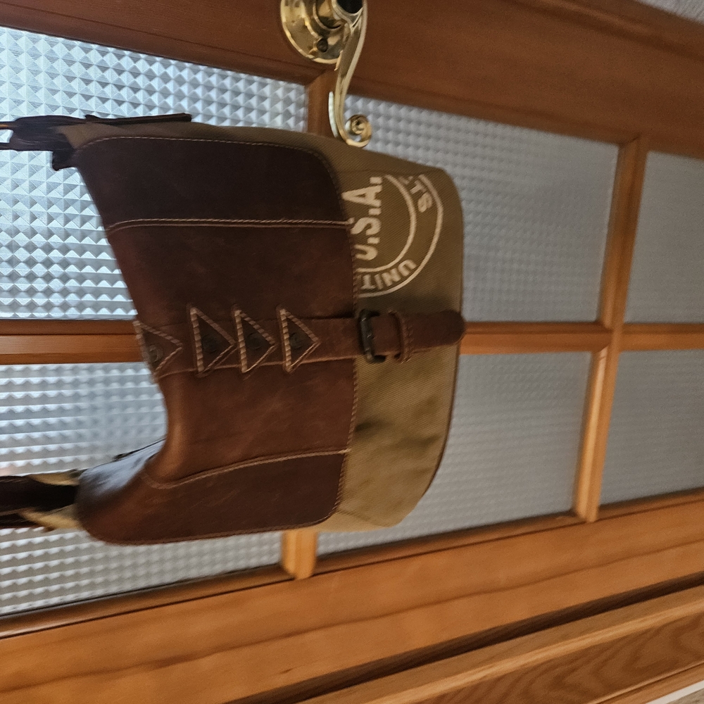 Myra Bag Brown and Tan Crossbody Bag - Picture 3 of 3